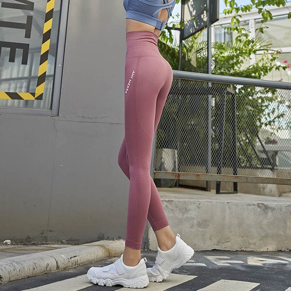 Seamless Leggings Women Gym Widen High Waisted Workout Jogging Yoga Pants High Stretchy Tights Tummy Control Sport Leggings AMI | Vimost Shop.