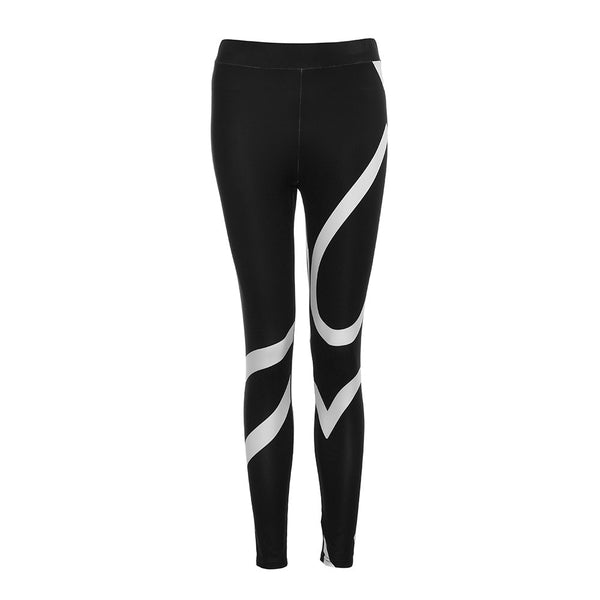 Leggings Sport Women Fitness Splice Skinny Workout Gym Leggings Fitness Sports Cropped Pants Stripped Athletic Gym Leggings #20 | Vimost Shop.