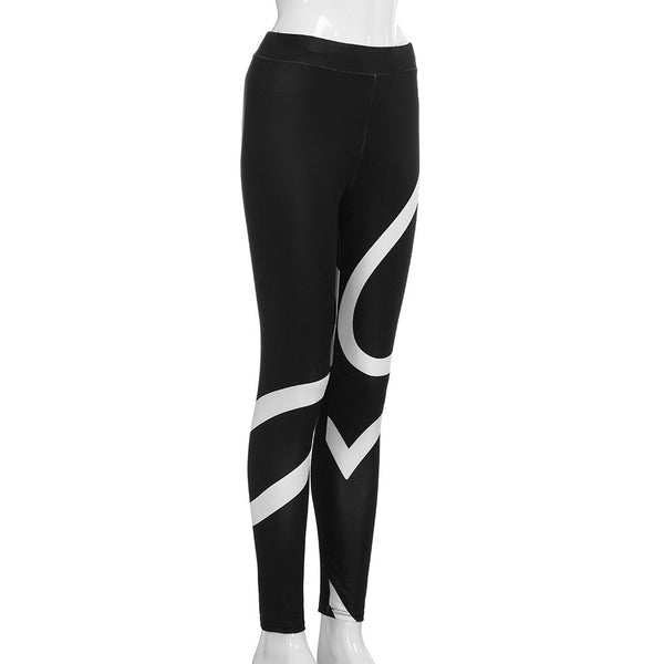 Leggings Sport Women Fitness Splice Skinny Workout Gym Leggings Fitness Sports Cropped Pants Stripped Athletic Gym Leggings #20 | Vimost Shop.
