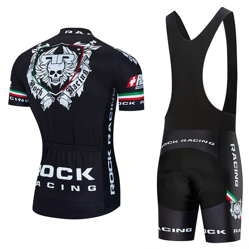 Rock Racing Cycling Clothing 9D Bib Set MTB Uniform Black Bicycle Clothes Quick Dry Bike Jersey Men's Short Maillot Culotte | Vimost Shop.