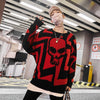 Men Skull Printed Hip Hop Sweater Streetwear High Quality Loose Oversized Sweaters Casual Pullover Clothing KA13 | Vimost Shop.
