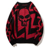 Men Skull Printed Hip Hop Sweater Streetwear High Quality Loose Oversized Sweaters Casual Pullover Clothing KA13 | Vimost Shop.