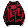 Men Skull Printed Hip Hop Sweater Streetwear High Quality Loose Oversized Sweaters Casual Pullover Clothing KA13 | Vimost Shop.
