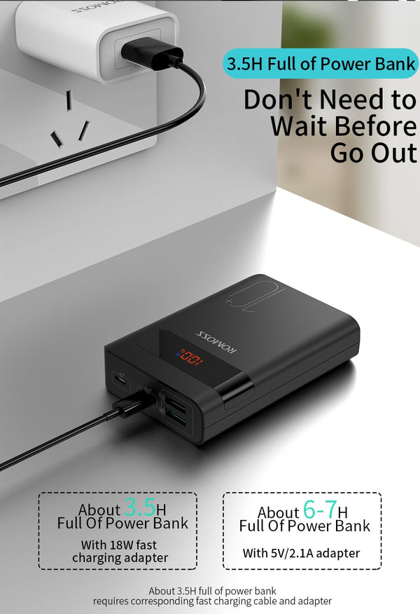 Sense4PS+ Power Bank 10000mAh Portable Charger LED External Battery PD 3.0 Fast Charging Powerbank for iPhone Xiaomi mi | Vimost Shop.