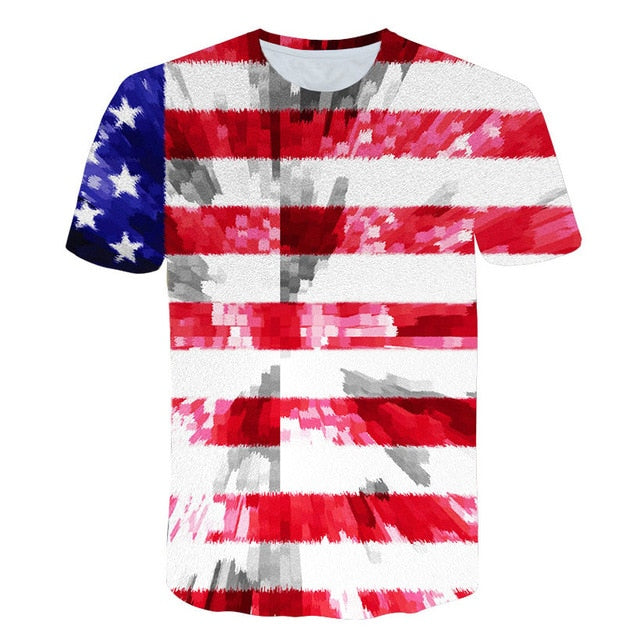 Flag Printing 3D Red maple Tshirt Men Fashion Short Sleeve Summer T-shirts Casual Canada Flag | Vimost Shop.