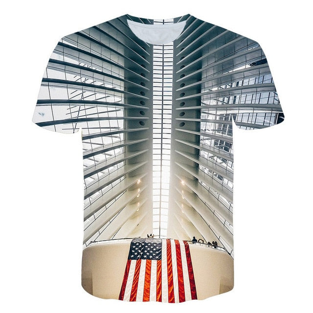 Flag Printing 3D Red maple Tshirt Men Fashion Short Sleeve Summer T-shirts Casual Canada Flag | Vimost Shop.