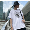 Hip Hop T Shirt Men Spider Letter Printed Dark Tshirt Fashion Summer Loose Casual Tops Oversized Streetwear | Vimost Shop.