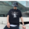 Hip Hop T Shirt Men Spider Letter Printed Dark Tshirt Fashion Summer Loose Casual Tops Oversized Streetwear | Vimost Shop.