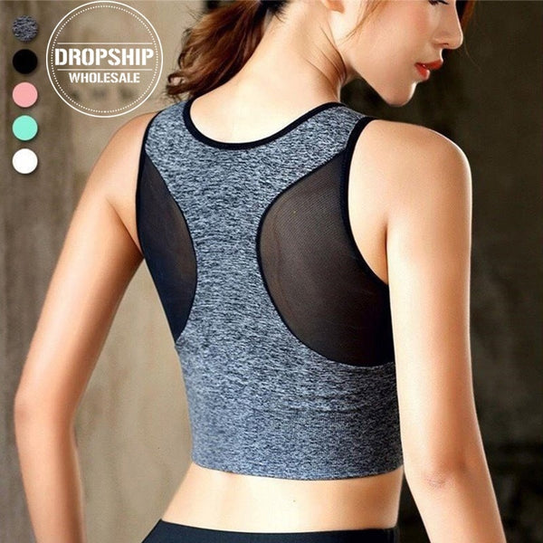 Sexy Back Yoga Bra Solid Cross Sports Tank Top Fast Dry Vest | Vimost Shop.