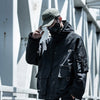 Letter Black Multi-pocket Men's Hip Hop Cargo Jackets Coats Streetwear Cardigan Zipper Casual Techwear Hooded Men Outerwear Top | Vimost Shop.