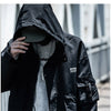Letter Black Multi-pocket Men's Hip Hop Cargo Jackets Coats Streetwear Cardigan Zipper Casual Techwear Hooded Men Outerwear Top | Vimost Shop.