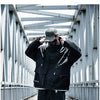 Letter Black Multi-pocket Men's Hip Hop Cargo Jackets Coats Streetwear Cardigan Zipper Casual Techwear Hooded Men Outerwear Top | Vimost Shop.