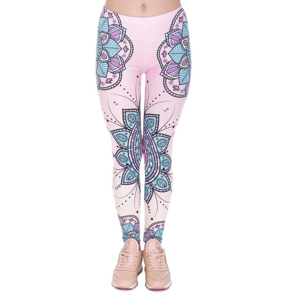 Fashion Women Legins Mandala Flower 3D Printing Legging Silm High Waist Woman Leggings | Vimost Shop.