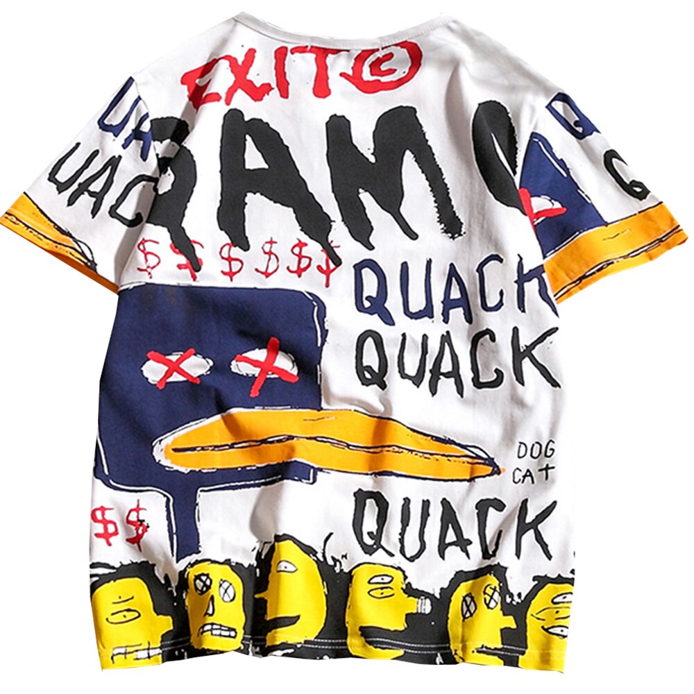 Streetwear T-shirt Men Women Graffiti 3d Print Tops Cotton Harajuku Short Sleeve Skateboard Hip Hop T-shirts | Vimost Shop.