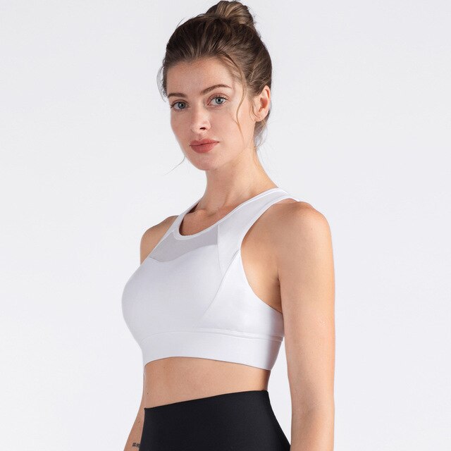 Nude Yoga Sports Underwear Female Flower Bud Chest Seamless Buckle Running Shock-Resistant Sports Brassiere | Vimost Shop.