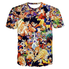 Super Saiyan Ultra Instinct Kids Goku Vegeta Printed Cartoon T-Shirt Top Tees Plus Size