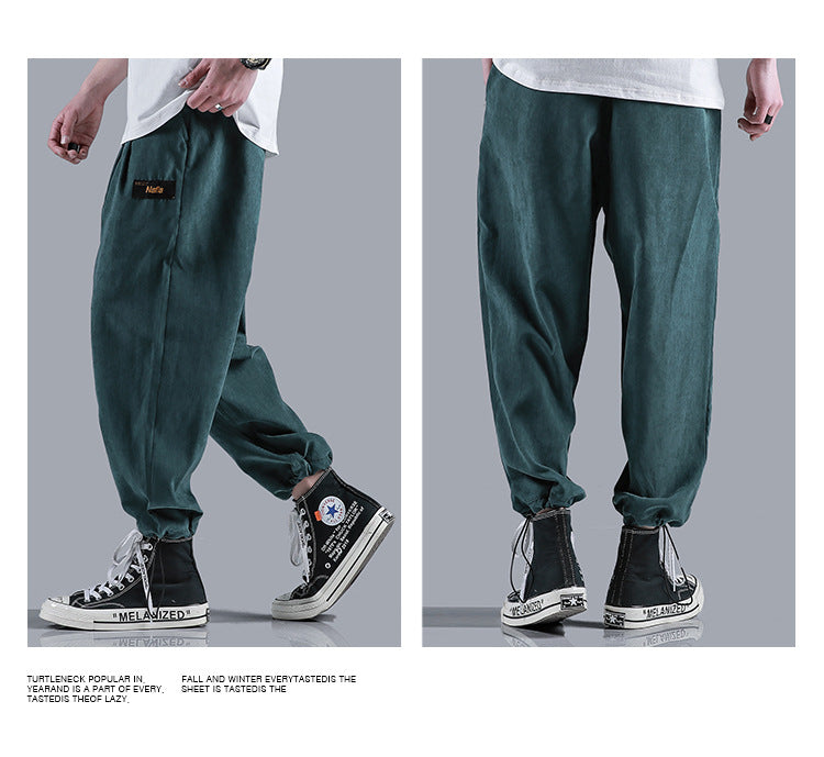 Men Jogger Solid color Side Pockets Loose Style Men's Sweatpants Fashion Harajuku High Street Casual Pants 5 Colors | Vimost Shop.