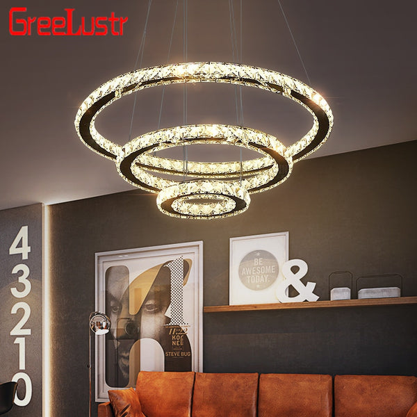 Modern K9 Crystal Led Chandelier Lights Home Lighting Chrome Lustre Chandeliers Ceiling Pendant Fixtures  For Living Room | Vimost Shop.