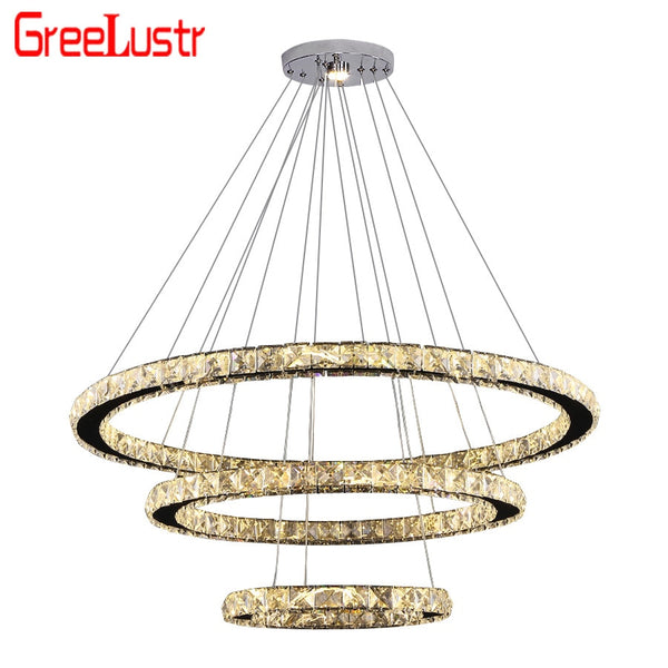 Modern K9 Crystal Led Chandelier Lights Home Lighting Chrome Lustre Chandeliers Ceiling Pendant Fixtures  For Living Room | Vimost Shop.