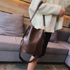 Fashion Pu Leather Big Bag Women's New Crocodile Shoulder Bucket Bag Large Capacity Travel Broadband Ladies Party Messenger Bag | Vimost Shop.
