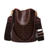 Fashion Pu Leather Big Bag Women's New Crocodile Shoulder Bucket Bag Large Capacity Travel Broadband Ladies Party Messenger Bag | Vimost Shop.