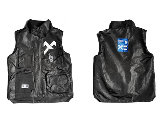 Vintage Letter Embroidered Mens Cargo Vests Streetwear 2019 Hip Hop Sleeveless Tops Harajuku Multi Pockets Coats | Vimost Shop.