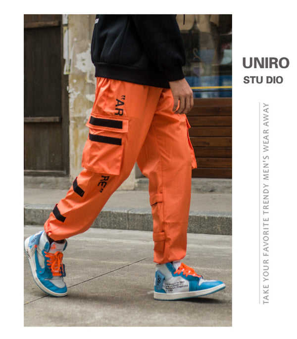 Men's Side Pockets Cargo Harem Pants Hip Hop Casual Male Tatical Joggers Trousers Fashion Casual Streetwear Pants | Vimost Shop.