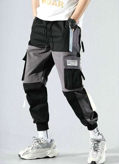 Spring Summer Mens Harem Pants Streetwear Jogger Multi-pocket Ribbons Trousers Men Hip Hop Sweatpants Trousers | Vimost Shop.