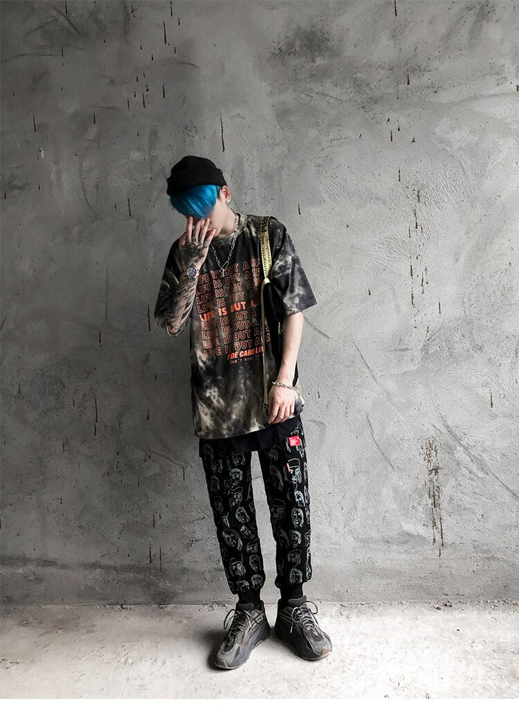 Hip Hop Tops Tees Men Casual Vintage Tshirts Summer Streetwear Pullover Couple Wear T-shirts Print Cotton | Vimost Shop.