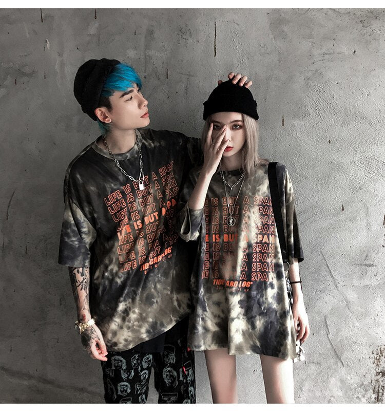 Hip Hop Tops Tees Men Casual Vintage Tshirts Summer Streetwear Pullover Couple Wear T-shirts Print Cotton | Vimost Shop.