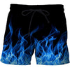 Yellow flame Printed Summer Beach Shorts Men Casual Board Shorts Plage Quick Dry Shorts Swimwear DropShip | Vimost Shop.