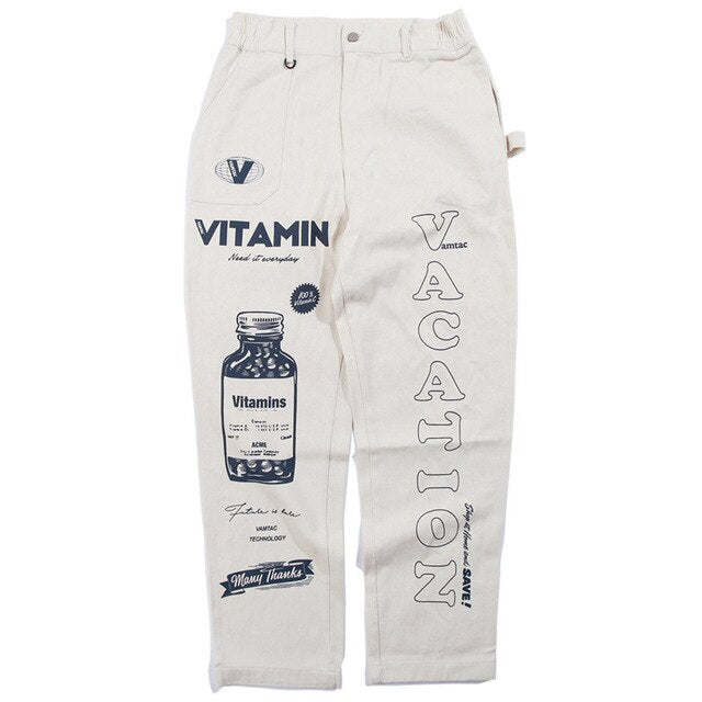 Men High Street Elastic Waist Fashion Baggy Hip Hop Style Men Streetwear | Vimost Shop.