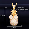 Gold Color Pineapple shape Necklace & Pendant With 4mm Tennis Chain  AAA Cubic Zircon Men's Women Hip hop Rock Jewelry 2.4x5.8CM | Vimost Shop.