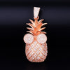 Gold Color Pineapple shape Necklace & Pendant With 4mm Tennis Chain  AAA Cubic Zircon Men's Women Hip hop Rock Jewelry 2.4x5.8CM | Vimost Shop.