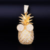 Gold Color Pineapple shape Necklace & Pendant With 4mm Tennis Chain  AAA Cubic Zircon Men's Women Hip hop Rock Jewelry 2.4x5.8CM | Vimost Shop.
