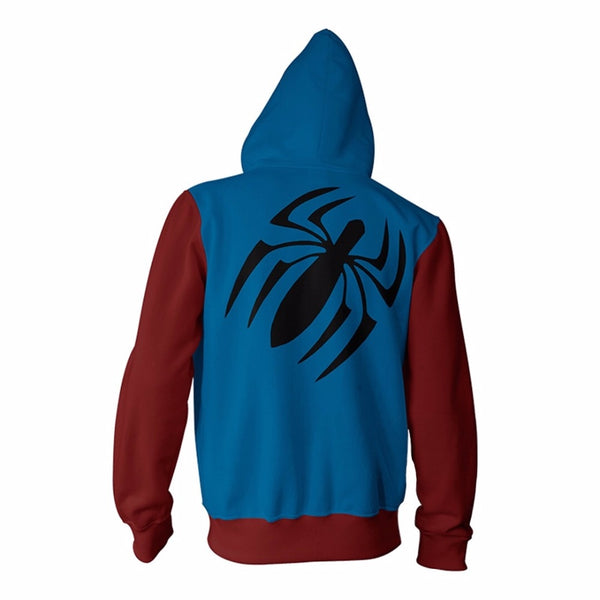 Superhero Iron Man Spiderman Clothes Mens Hoodies Zipper Sweatshirt 3D Peter Parker Miles Morales Hoodie Jackets Casual Coats | Vimost Shop.