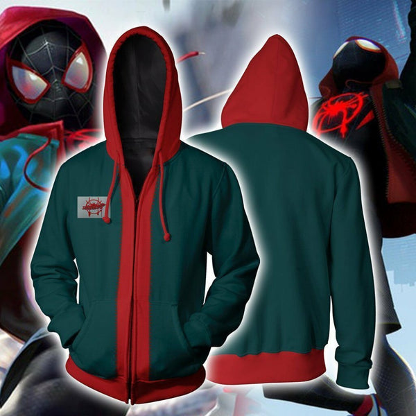 Superhero Iron Man Spiderman Clothes Mens Hoodies Zipper Sweatshirt 3D Peter Parker Miles Morales Hoodie Jackets Casual Coats | Vimost Shop.