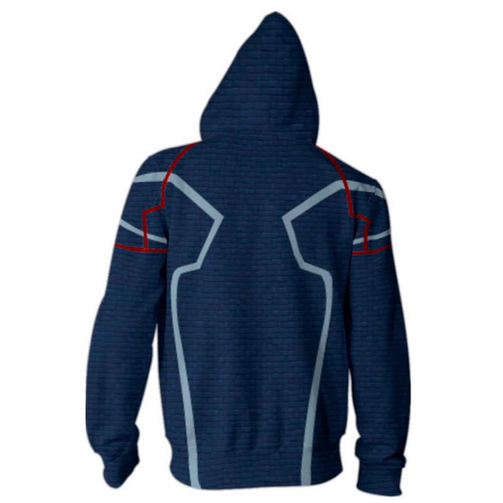 Superhero Iron Man Spiderman Clothes Mens Hoodies Zipper Sweatshirt 3D Peter Parker Miles Morales Hoodie Jackets Casual Coats | Vimost Shop.