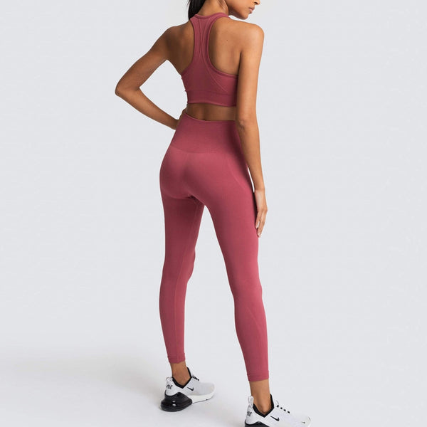 Seamless Gym Set Nylon Woman Sportswear 2 Piece Exercise Leggings Padded Sports Bras Women Fitness Wear Yoga Sets Sports Suits | Vimost Shop.