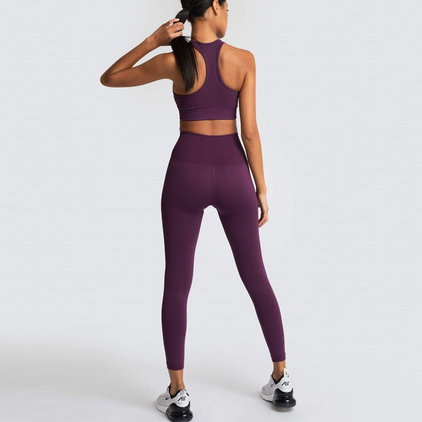 Seamless Gym Set Nylon Woman Sportswear 2 Piece Exercise Leggings Padded Sports Bras Women Fitness Wear Yoga Sets Sports Suits | Vimost Shop.