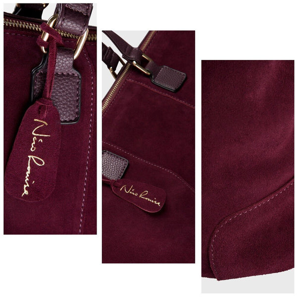 Women Real Split Suede Leather Shoulder Tote Bag Fashion Female Large Leisure Nubuck Casual Handbag Travelling Top handle Bags | Vimost Shop.