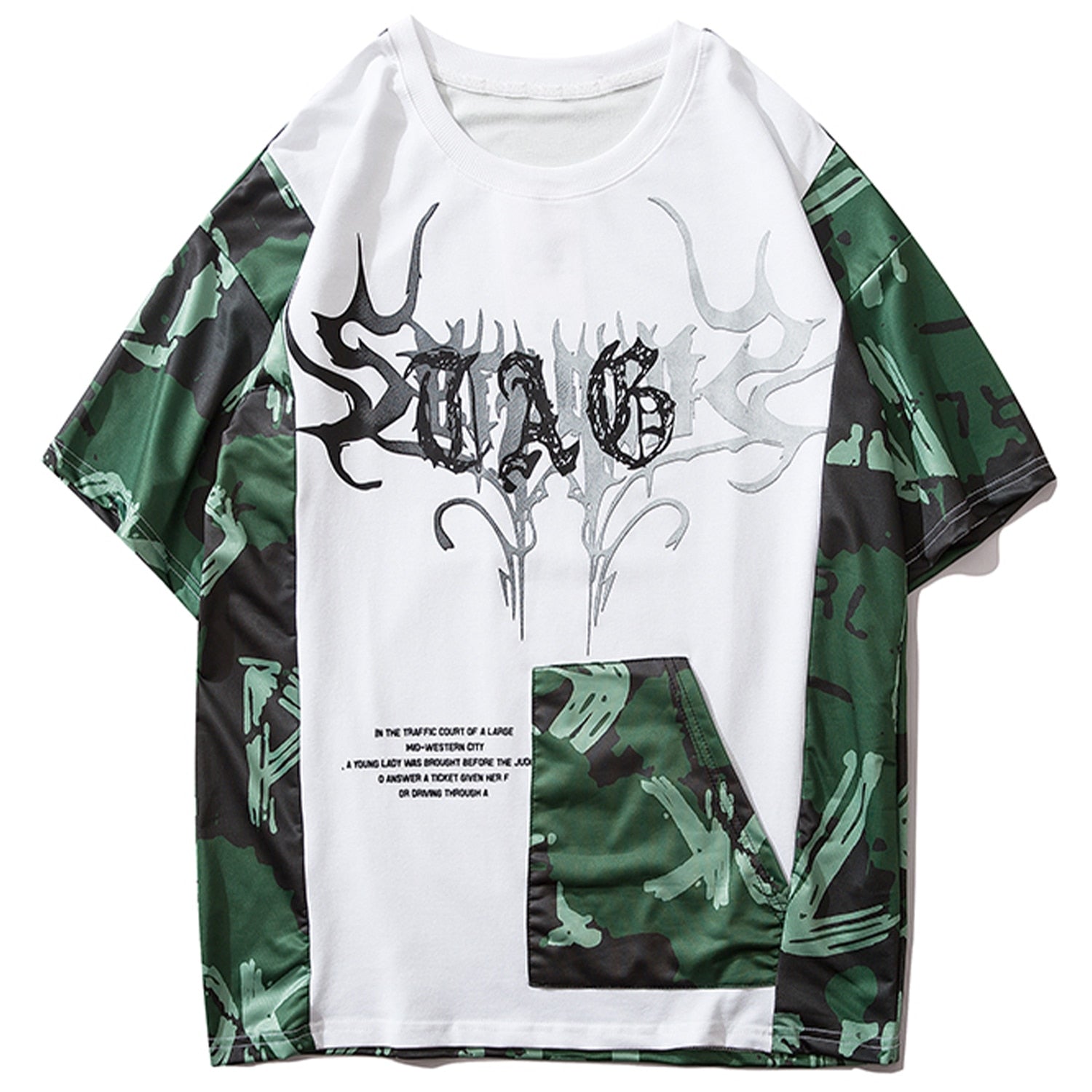 Hip Hop Color Block Character Print Mens T Shirt Harajuku Streetwear Tops Fashion Casual Cotton Short Sleeve | Vimost Shop.