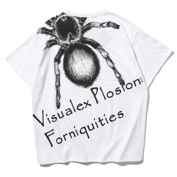 Hip Hop T Shirt Men Spider Letter Printed Dark Tshirt Fashion Summer Loose Casual Tops Oversized Streetwear | Vimost Shop.