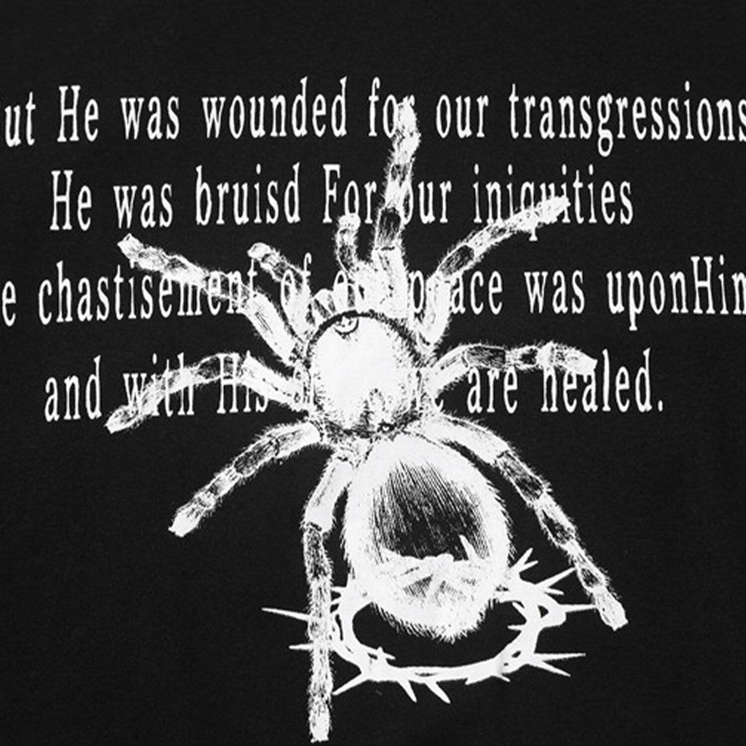 Hip Hop T Shirt Men Spider Letter Printed Dark Tshirt Fashion Summer Loose Casual Tops Oversized Streetwear | Vimost Shop.