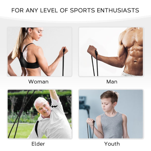 Resistance Bands Set Exercise Bands with Door Anchor Legs Ankle Straps for Resistance Training Physical Therapy Home Workouts | Vimost Shop.