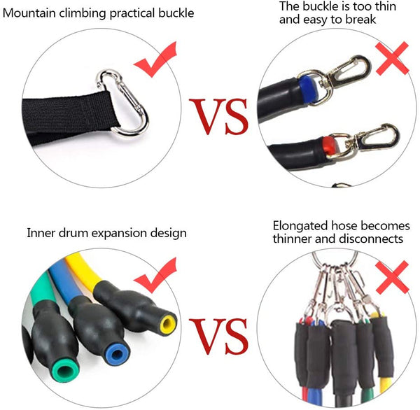 Resistance Bands Set Exercise Bands with Door Anchor Legs Ankle Straps for Resistance Training Physical Therapy Home Workouts | Vimost Shop.