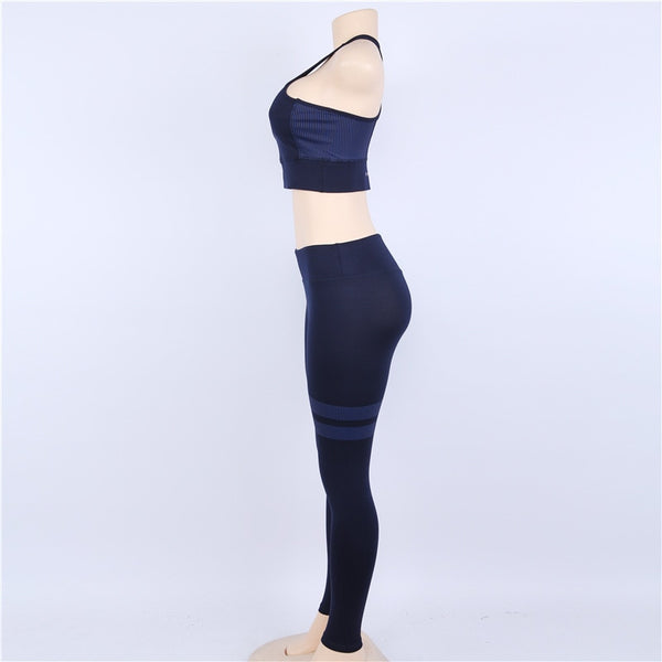 High Waist 2 Piece Fitness Set Women New Seamless Leggings Push Up Yoga Suit Woman Gym Running Sportswear For Ladies | Vimost Shop.