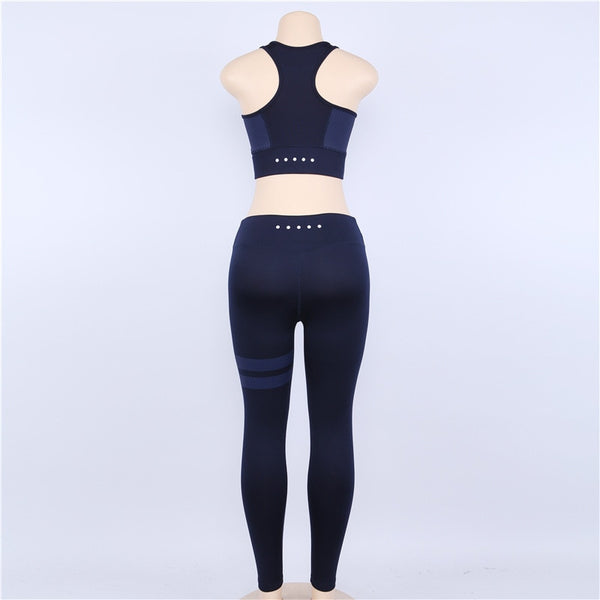 High Waist 2 Piece Fitness Set Women New Seamless Leggings Push Up Yoga Suit Woman Gym Running Sportswear For Ladies | Vimost Shop.