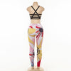 Floral Woman Sportwear Yoga Set Seamless Gym Suit Crop Top Bra Elastic High Waist Yoga Pant Leggings Outfit Fitness Clothing | Vimost Shop.
