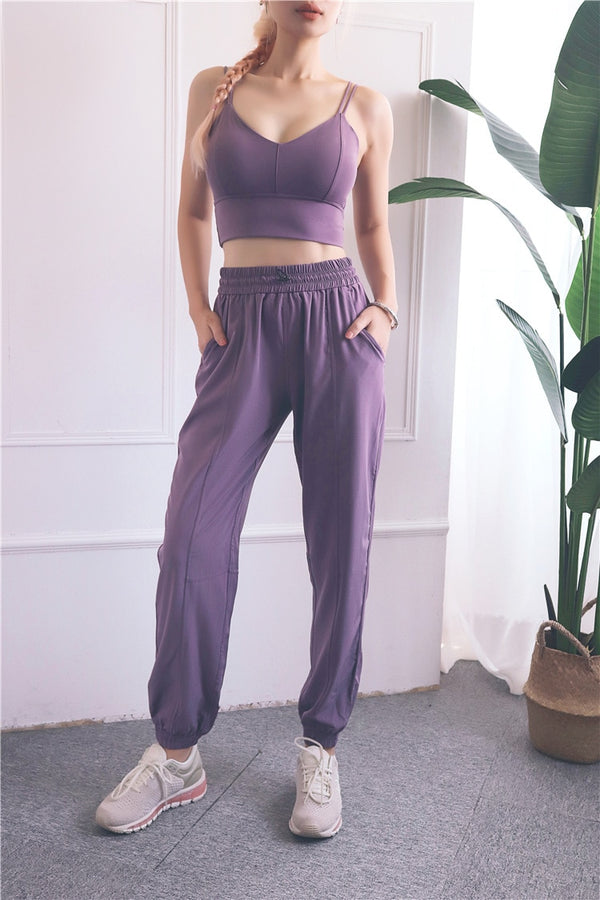 Sports Bra Women Fitness Top Seamless Yoga Bra Double Straps Running Yoga Gym Crop Top Women Push Up Sports Bra High Impact | Vimost Shop.